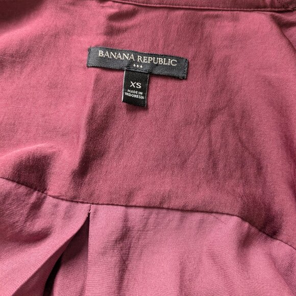 Banana Republic XS Maroon Charmeuse Dress - Picture 8 of 8